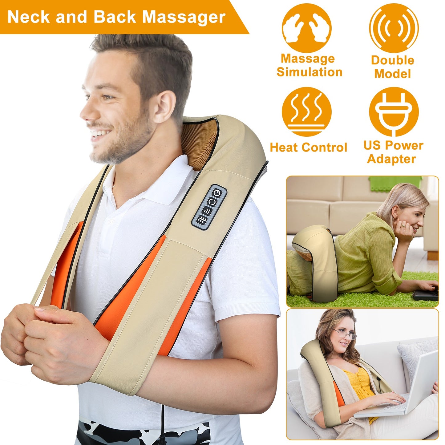 1Pc Neck Shoulder Massager Electric Back Massage