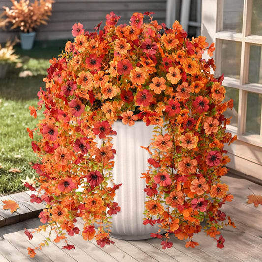 Artificial Fall Flowers – 2PCS Faux Mums