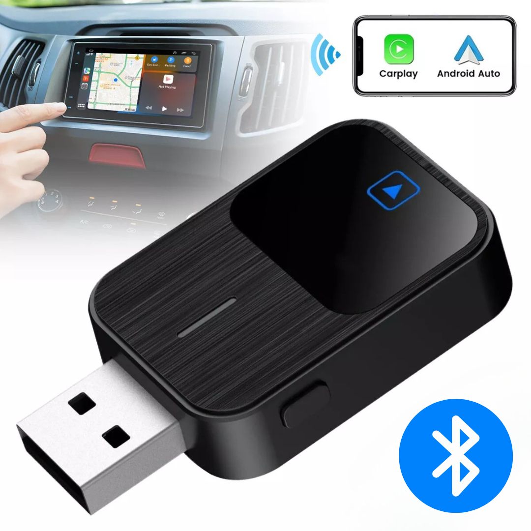 Adaptor Wireless 2 in 1 CarPlay si Android Auto Tip USB