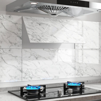 40pcs Marble Peel & Stick Wall Panels – Heat-Resistant Self-Adhesive Backsplash Tiles