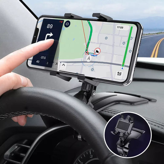 Suport auto rotativ 1200° de telefon cu clema